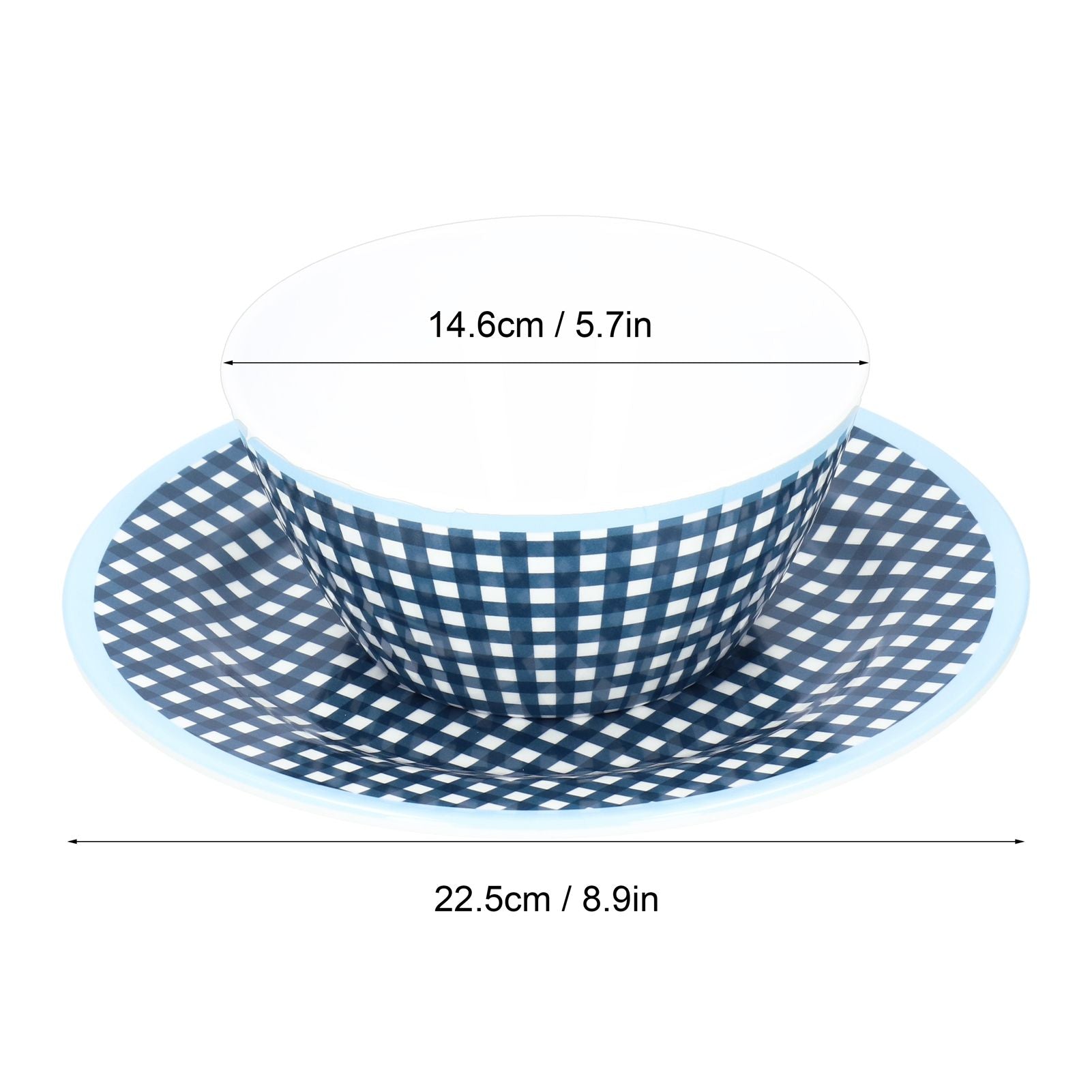 Imitation Porcelain Plate Bowl Set Fruit Salad Dessert Dish Tableware for Kitchen