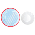 Bowl Dish Set Imitation Porcelain Fruit Salad Dessert Plate Dinnerware Tableware