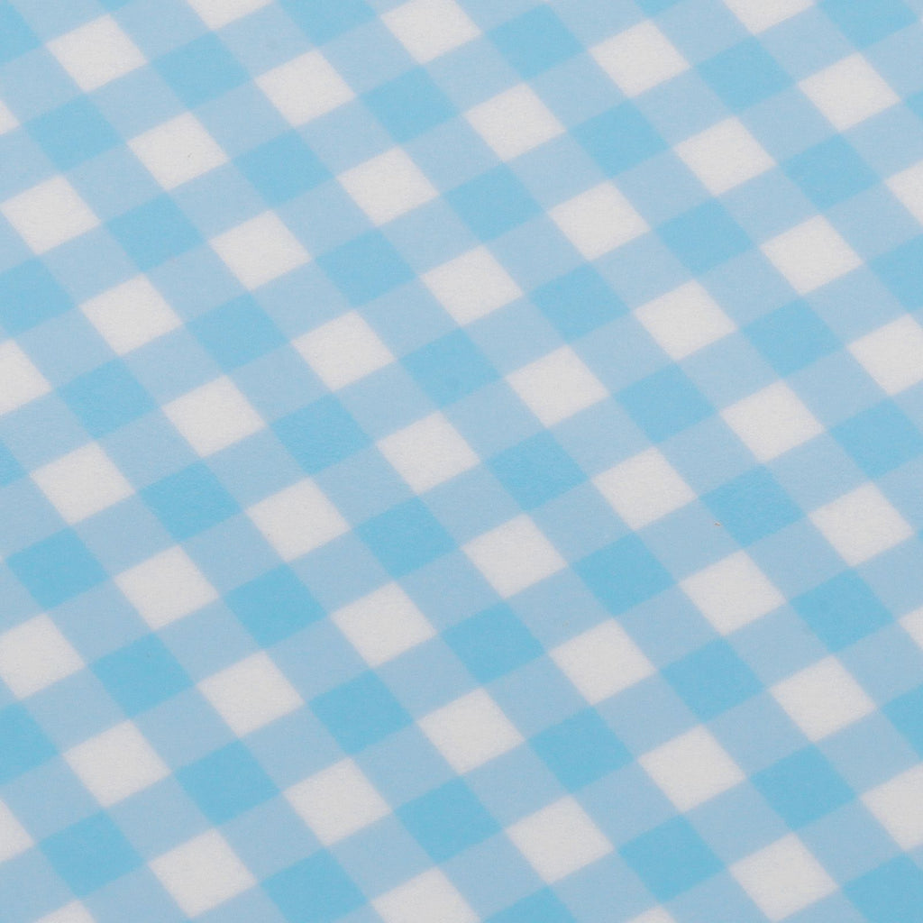 4Pcs/Set Salad Bowl Dish Light Blue Grid Pattern Imitation Porcelain Snack Plate Tableware