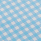 4Pcs/Set Salad Bowl Dish Light Blue Grid Pattern Imitation Porcelain Snack Plate Tableware