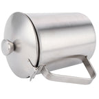 Coffee Latte Cup Thicken 304 Stainless Steel Measuring cup Milk Frothing Jug with Scale Cover500ml with Cover