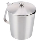Coffee Latte Cup Thicken 304 Stainless Steel Measuring cup Milk Frothing Jug with Scale Cover1000ml with Cover
