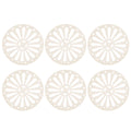 6Pcs Coaster Round Thickened Creative Insulation Pad Kitchen Table Mat Household SuppliesBeige