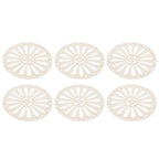 6Pcs Coaster Round Thickened Creative Insulation Pad Kitchen Table Mat Household SuppliesBeige