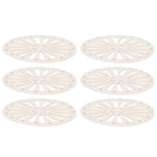 6Pcs Coaster Round Thickened Creative Insulation Pad Kitchen Table Mat Household SuppliesBeige
