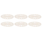 6Pcs Coaster Round Thickened Creative Insulation Pad Kitchen Table Mat Household SuppliesBeige