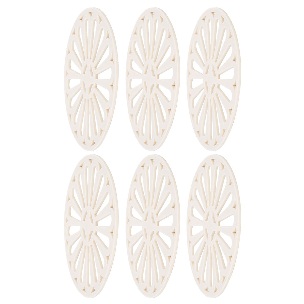 6Pcs Coaster Round Thickened Creative Insulation Pad Kitchen Table Mat Household SuppliesBeige