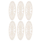 6Pcs Coaster Round Thickened Creative Insulation Pad Kitchen Table Mat Household SuppliesBeige