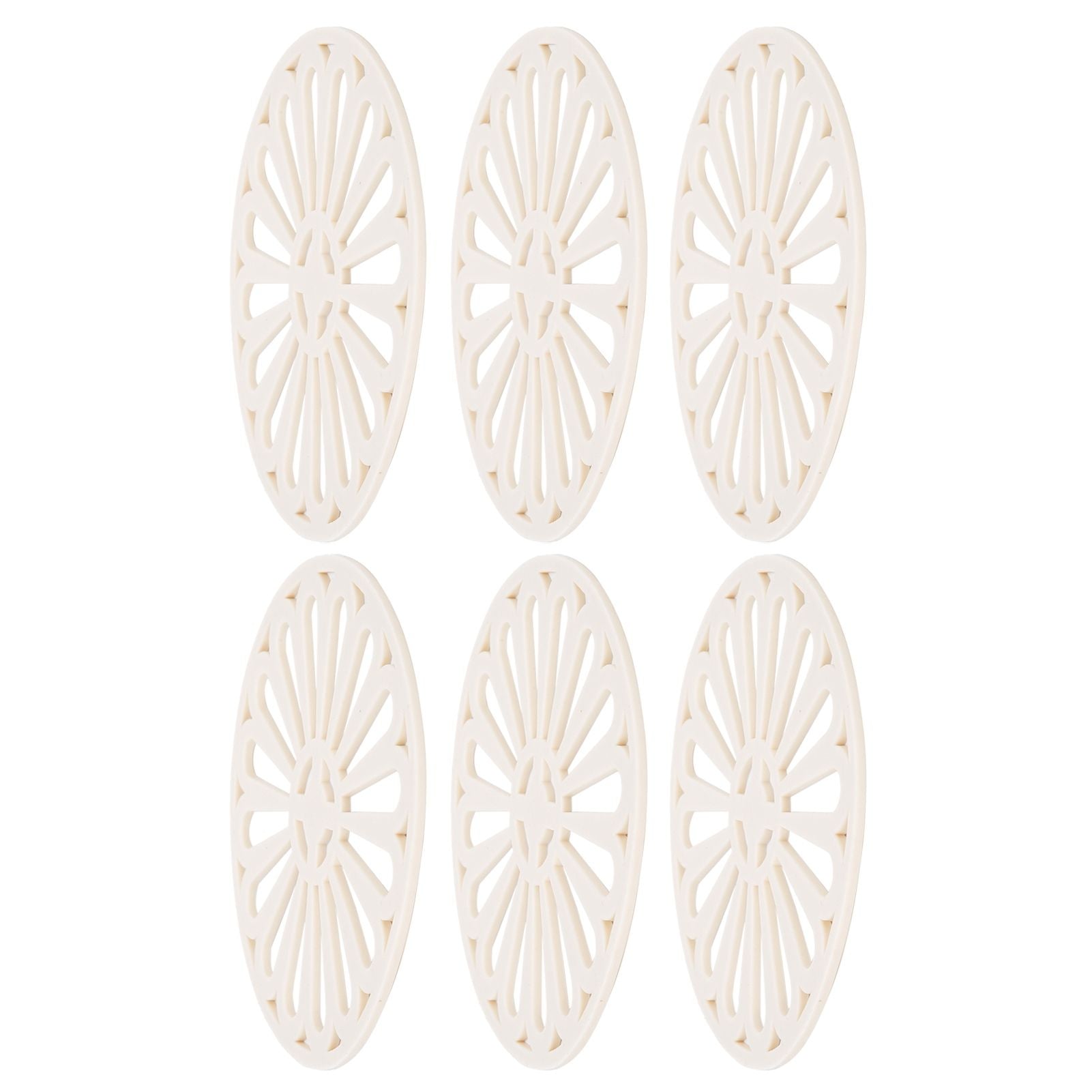6Pcs Coaster Round Thickened Creative Insulation Pad Kitchen Table Mat Household SuppliesBeige