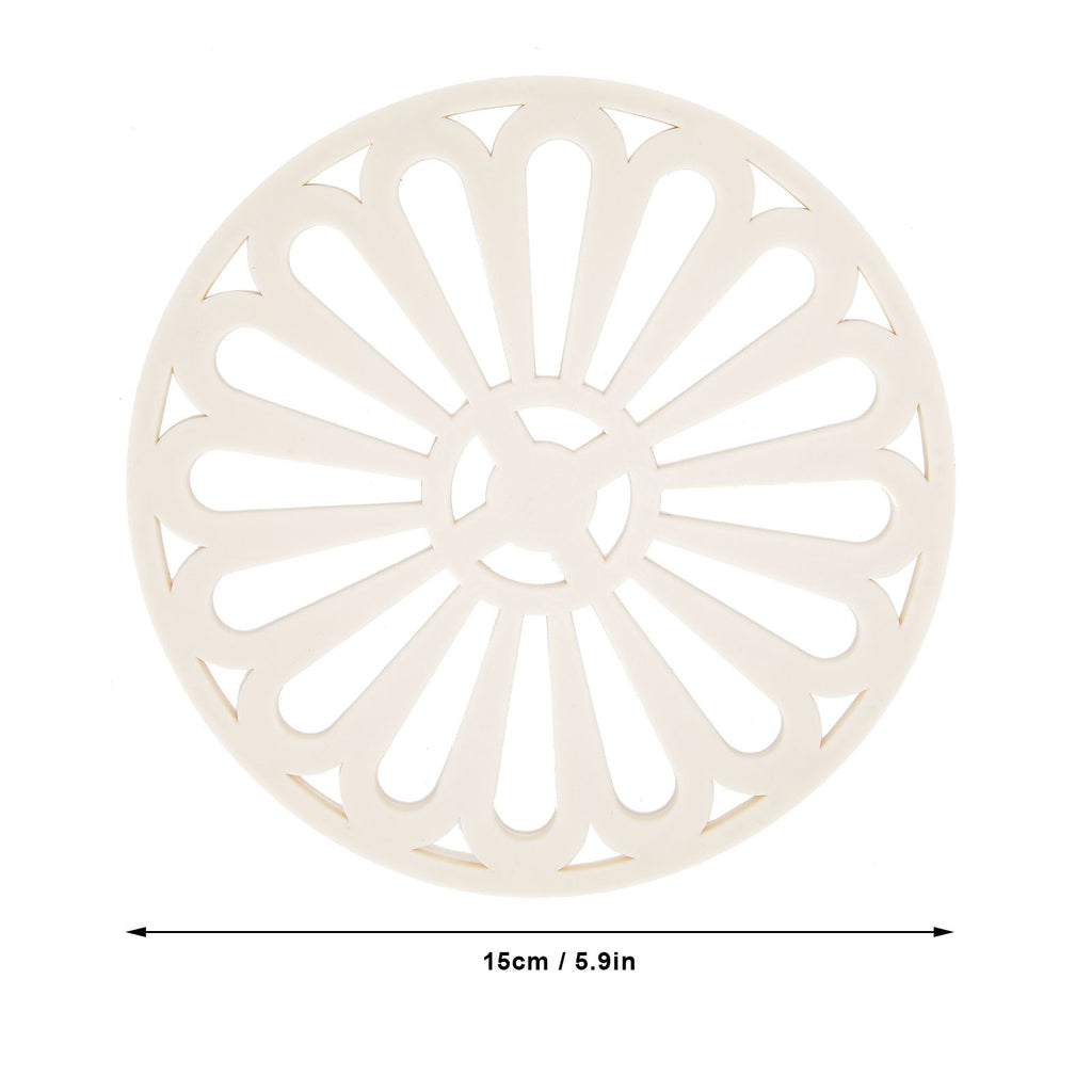 6Pcs Coaster Round Thickened Creative Insulation Pad Kitchen Table Mat Household SuppliesBeige