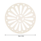 6Pcs Coaster Round Thickened Creative Insulation Pad Kitchen Table Mat Household SuppliesBeige