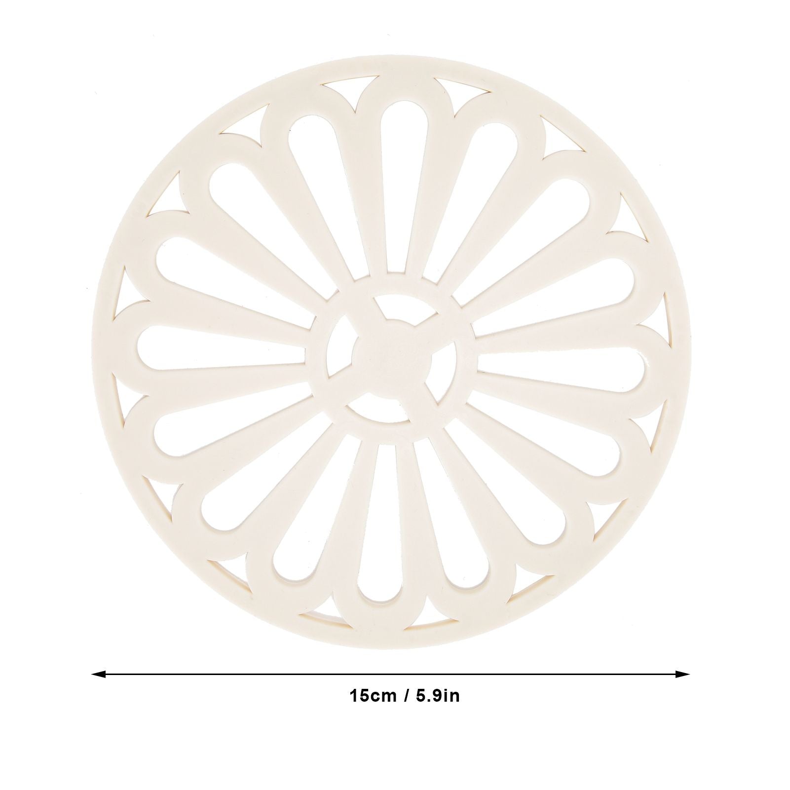 6Pcs Coaster Round Thickened Creative Insulation Pad Kitchen Table Mat Household SuppliesBeige
