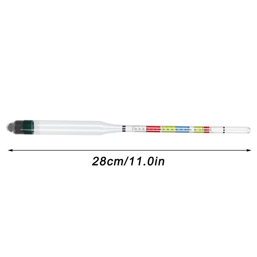 Hydrometer Tester with Sugar Ethanol Density Scales Wine Beer Brewing Measuring Instrument