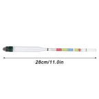 Hydrometer Tester with Sugar Ethanol Density Scales Wine Beer Brewing Measuring Instrument