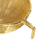 Tea Infuser Strainer Hand Made Copper Reusable Teapot Filter with Long Handle for Tea Maker
