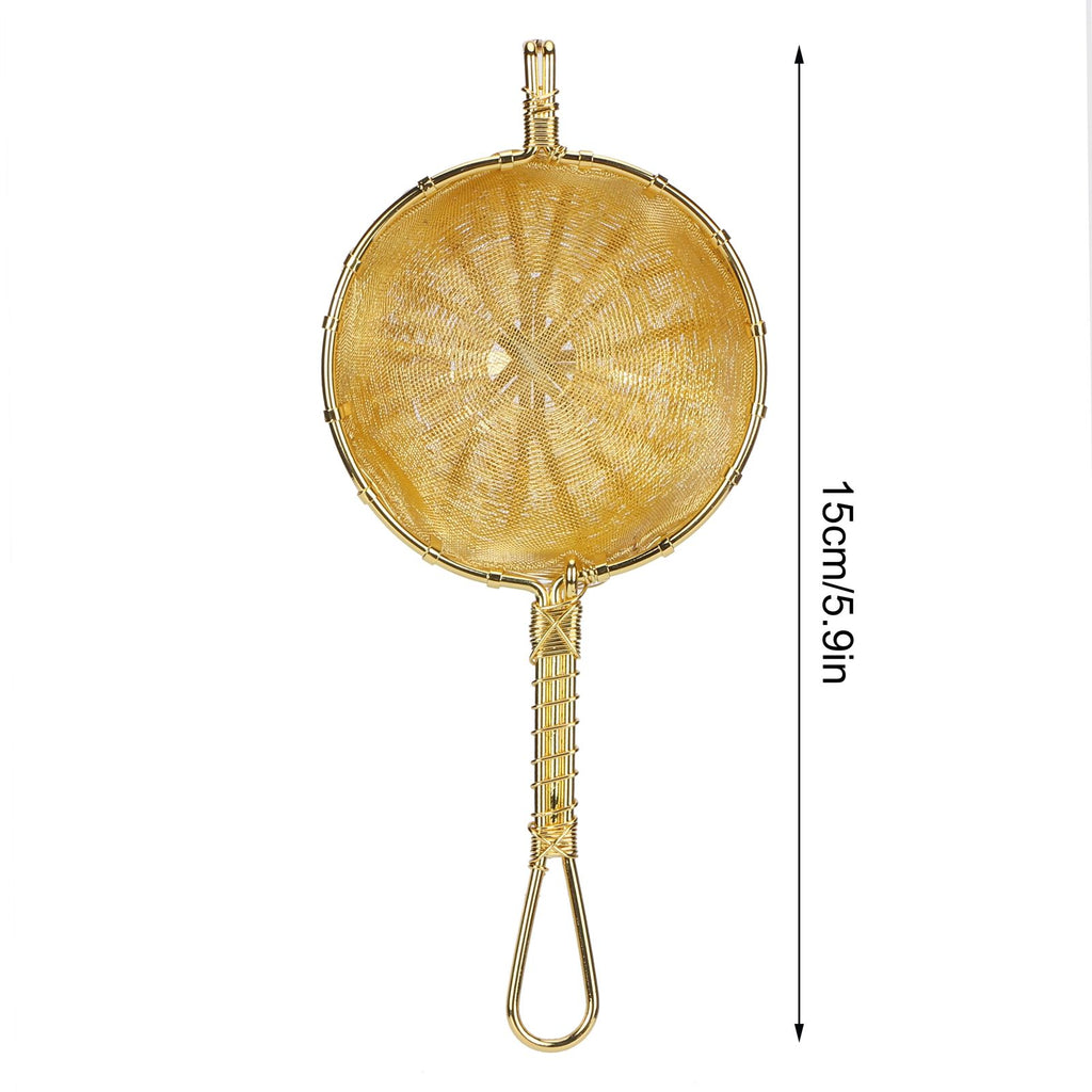 Tea Infuser Strainer Hand Made Copper Reusable Teapot Filter with Long Handle for Tea Maker