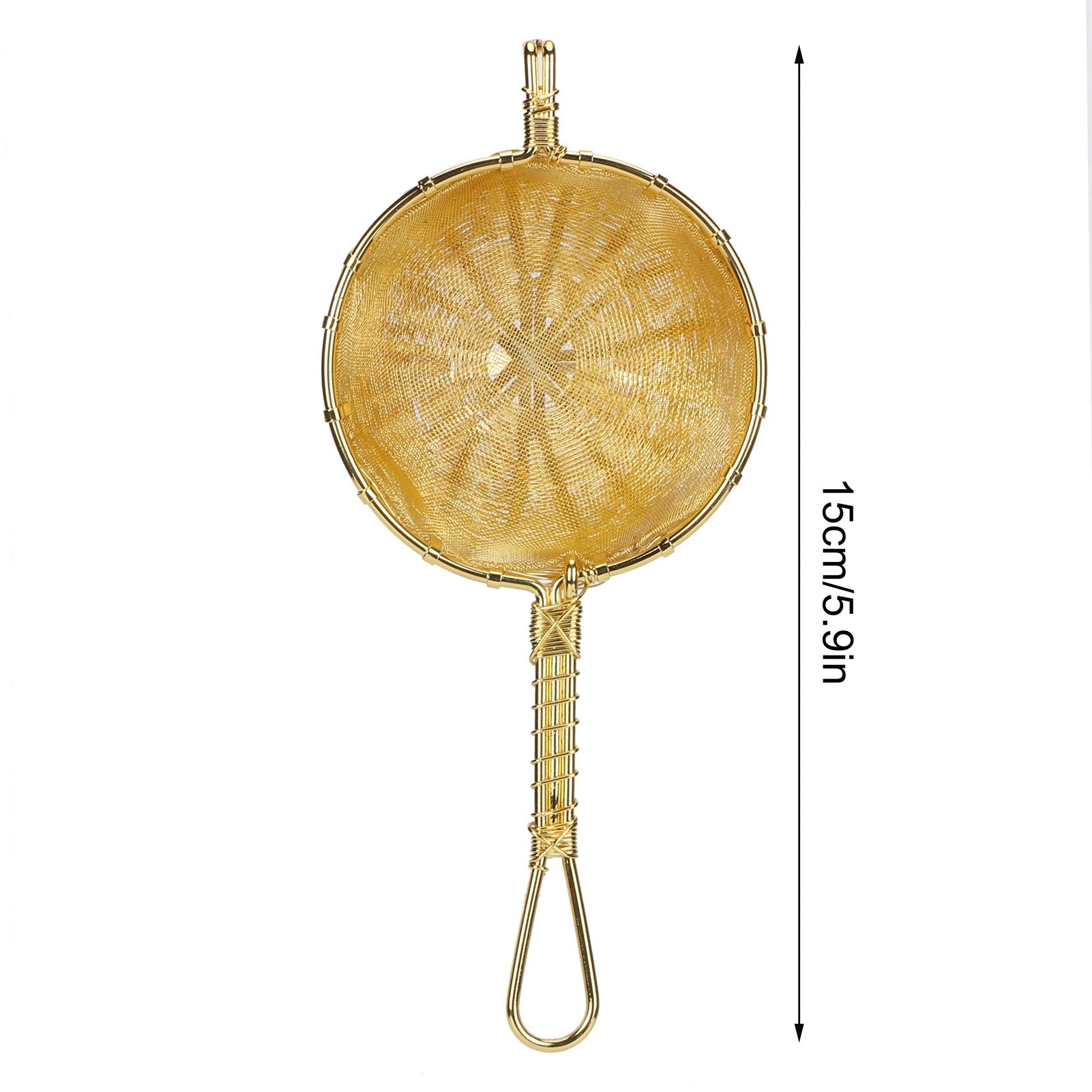 Tea Infuser Strainer Hand Made Copper Reusable Teapot Filter with Long Handle for Tea Maker