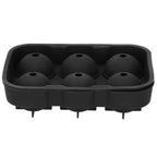 6 Cavity DIY Ice Cubes Mold Ice Ball Maker Mould Tray for Bar Party Cocktail Use Black