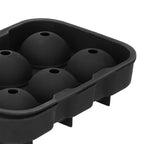 6 Cavity DIY Ice Cubes Mold Ice Ball Maker Mould Tray for Bar Party Cocktail Use Black