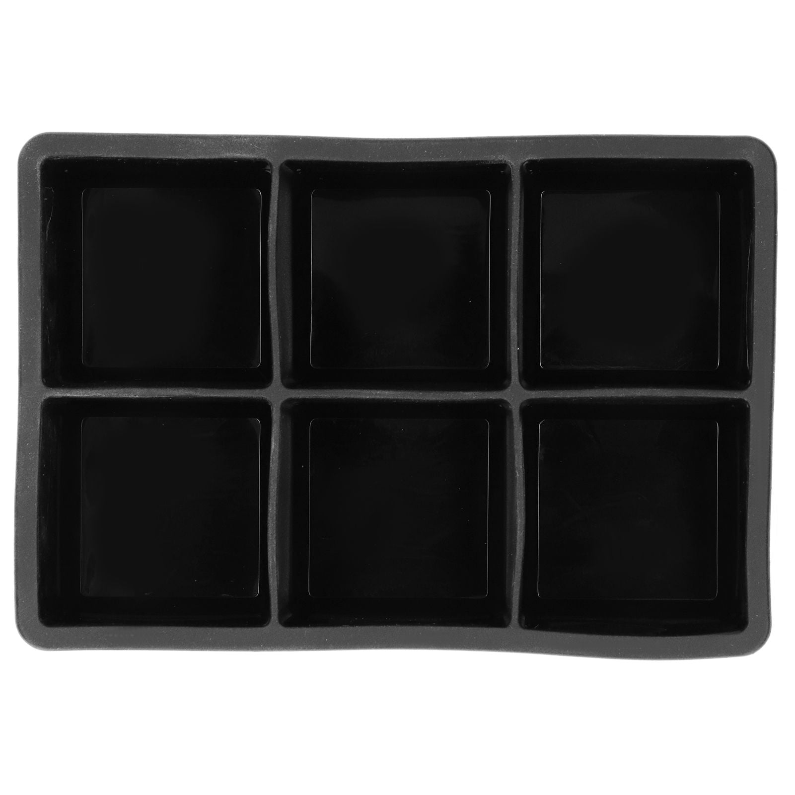 6-Grid Large Ice Cubes Maker Square Ice Cubes Tray Silicone Ice Mold Party Bar Accessories
