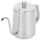 600ml Coffee Drip Kettle 304 Stainless Steel Slender Spout Thicken Coffee Pot with Cover