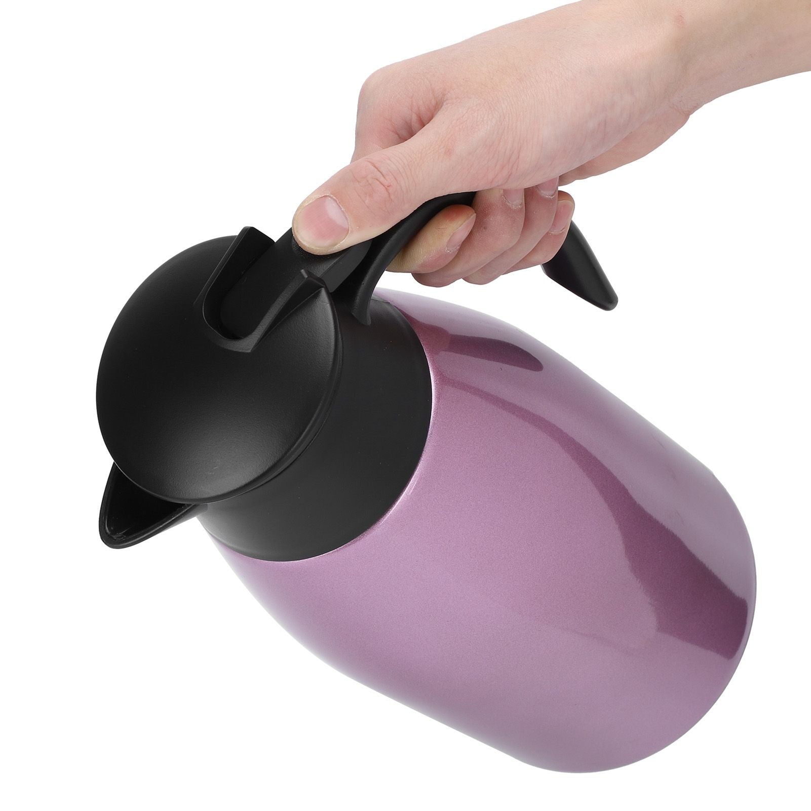 2L Large Capacity Insulated Hot Water Pot Inner Stainless Steel Thermal Coffee BottlePurple 2L