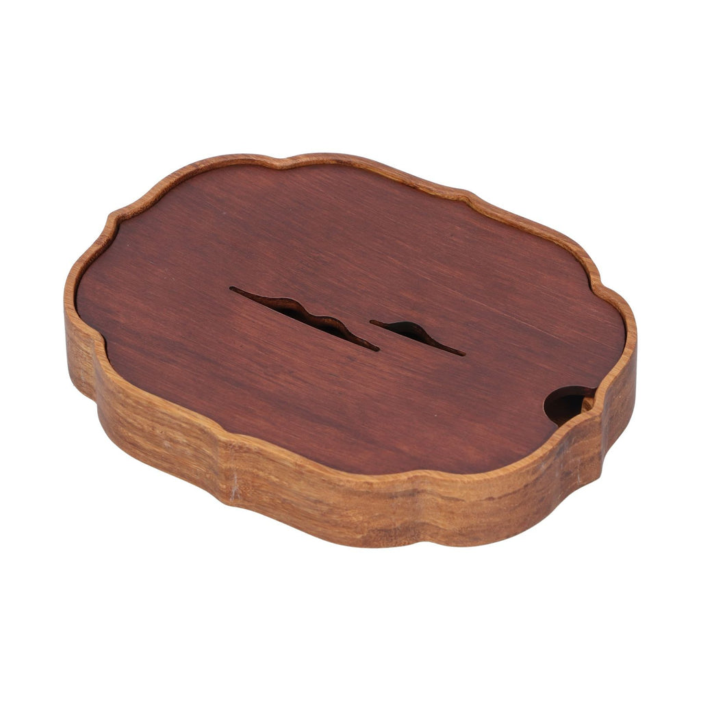 Chinese Style Bamboo Tea Tray Box with Water Storage for Kungfu Tea Set Accessories
