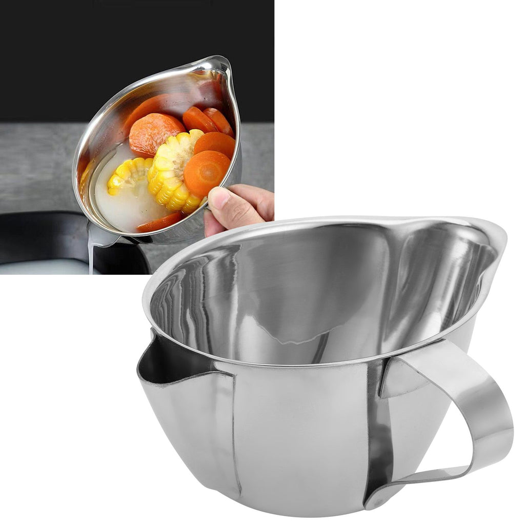 Oil Fat Separator 304 Stainless Steel Oil Grease Filter Strainer Kitchen Accessory