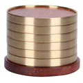 Wooden Tea Cup Mat Insulation Desktop Cup Pad Set with Base Tray Tea Ceremony AccessoriesRosewood