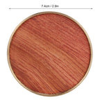 Wooden Tea Cup Mat Insulation Desktop Cup Pad Set with Base Tray Tea Ceremony AccessoriesRosewood