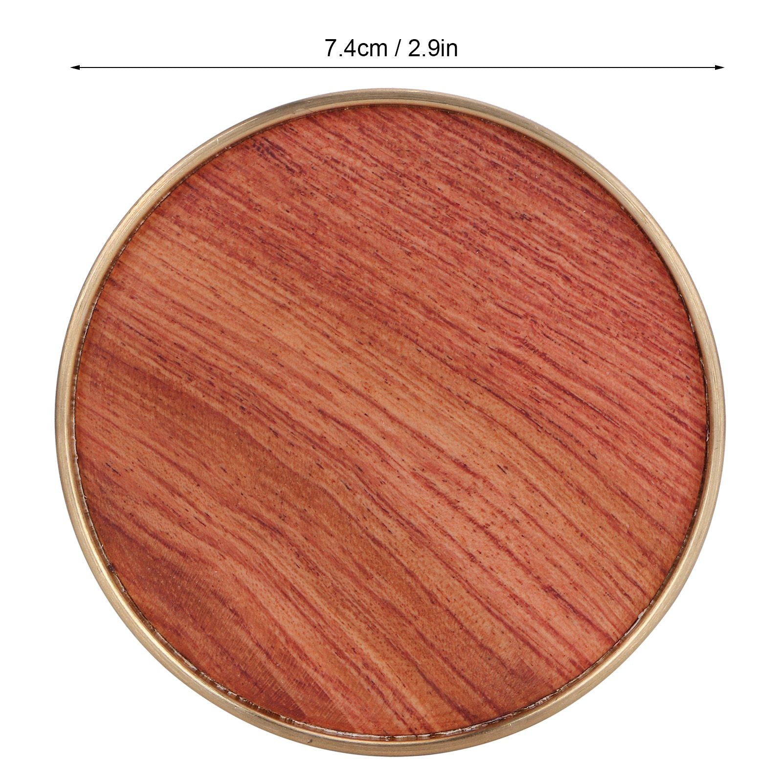 Wooden Tea Cup Mat Insulation Desktop Cup Pad Set with Base Tray Tea Ceremony AccessoriesRosewood
