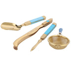 Tea Ceremony Set 304 Stainless Steel Tea Spoon Needle Clip Filter Kit Kung Fu Tea Accessory Gold