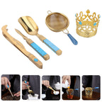 Tea Ceremony Set 304 Stainless Steel Tea Spoon Needle Clip Filter Kit Kung Fu Tea Accessory Gold