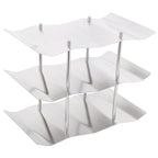 3‑Tier Stainless Steel Wine Rack Freestanding Wavy Wine Holder Display Shelf Kitchen Accessories