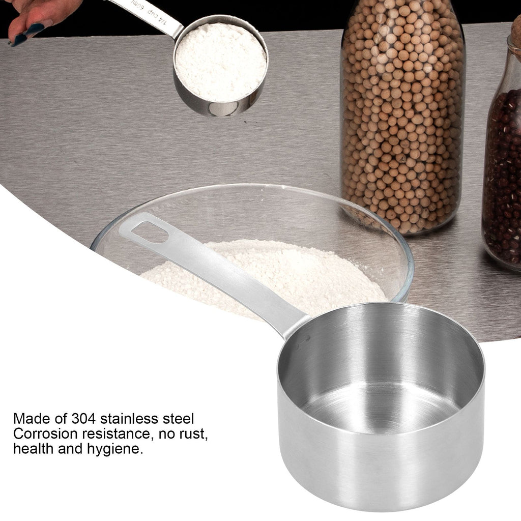 304 Stainless Steel Measuring Cup Kitchen Baking Measuring Spoon with Scale Cooking Accessories3/4cup