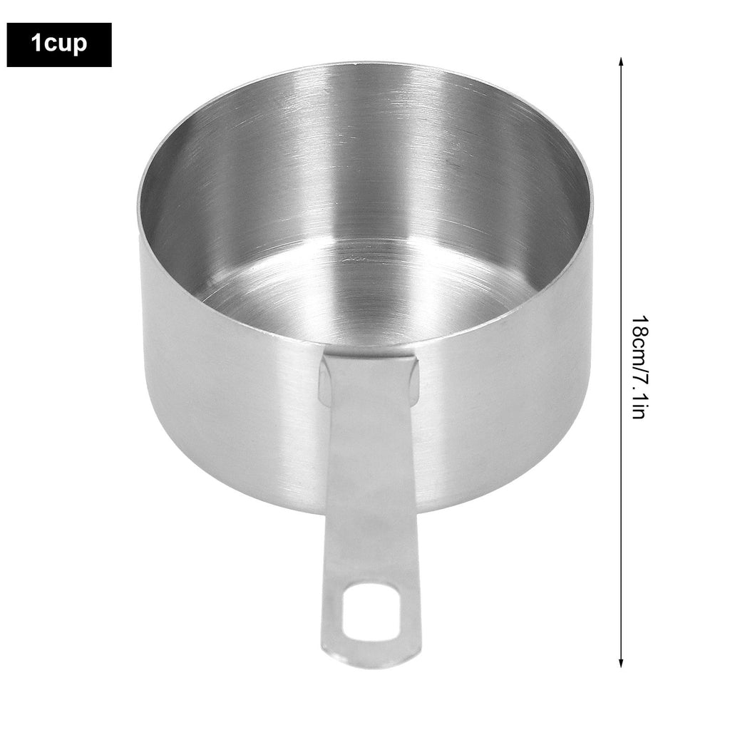 304 Stainless Steel Measuring Cup Kitchen Baking Measuring Spoon with Scale Cooking Accessories1cup