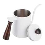 700ml Hand Drip Coffee Pot 304 Stainless Steel Long Spout Coffee Making Kettle with Wooden Handle