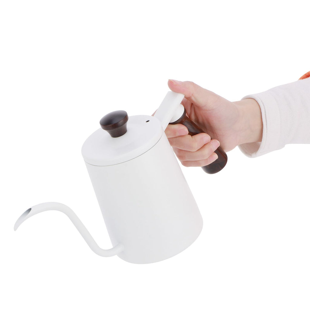 700ml Hand Drip Coffee Pot 304 Stainless Steel Long Spout Coffee Making Kettle with Wooden Handle
