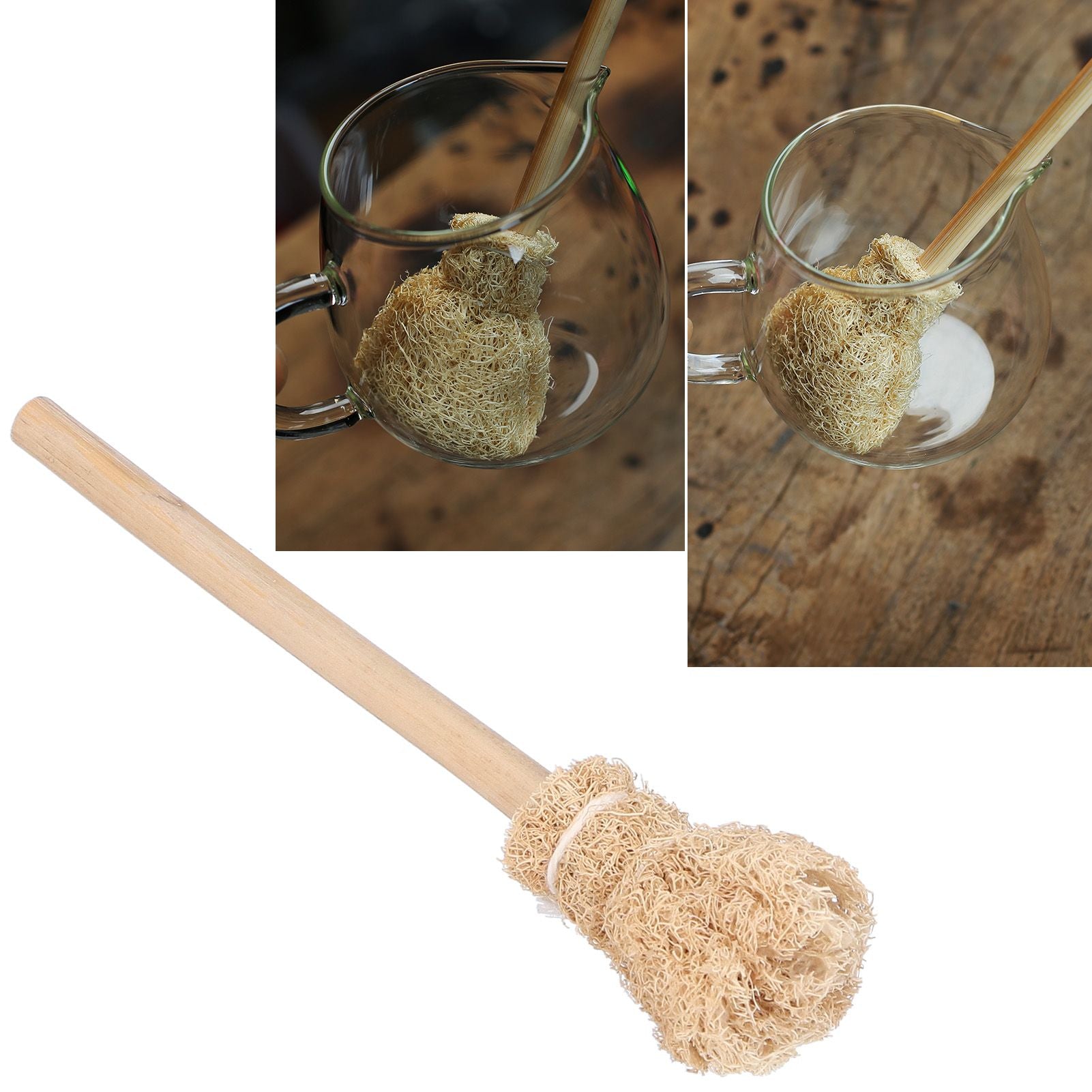 Natural Loofah Brush Water Cup Teacup Teapot Cleaning Brush Tea Ceremony Accessories