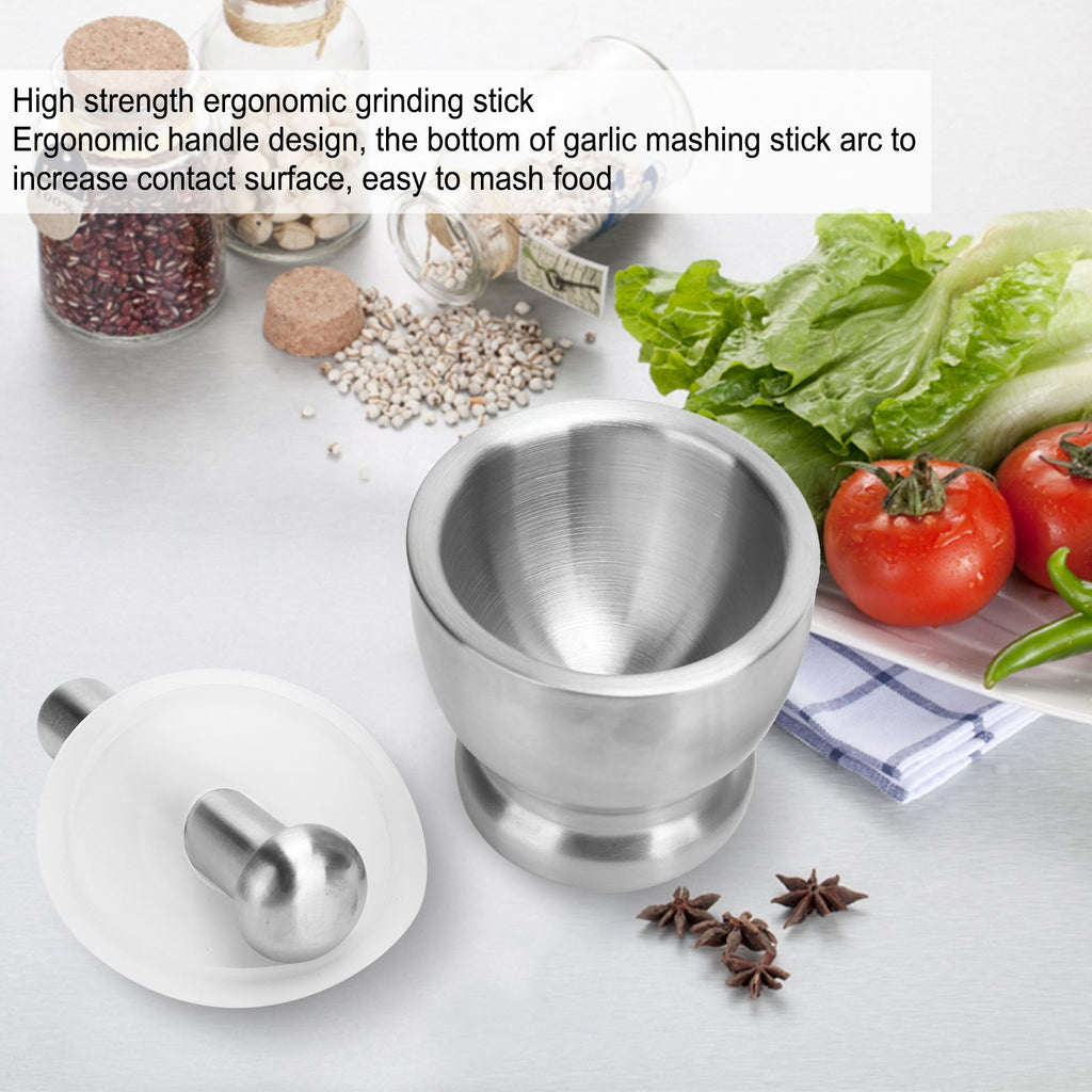 Garlic Press Chopper 304 Stainless Steel Manual Spice Herb Grinder Kitchen Accessory