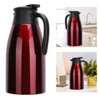 2L Insulation Pot Stainless Steel Vacuum Thermal Kettle Jug for Home Office TravelRed