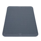 Dish Drying Mat Soft Flexible Rubber Heat Resistant Nonslip BPA Free Eco Friendly Wide Application Dish Drying PadBlue