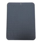 Dish Drying Mat Soft Flexible Rubber Heat Resistant Nonslip BPA Free Eco Friendly Wide Application Dish Drying PadBlue