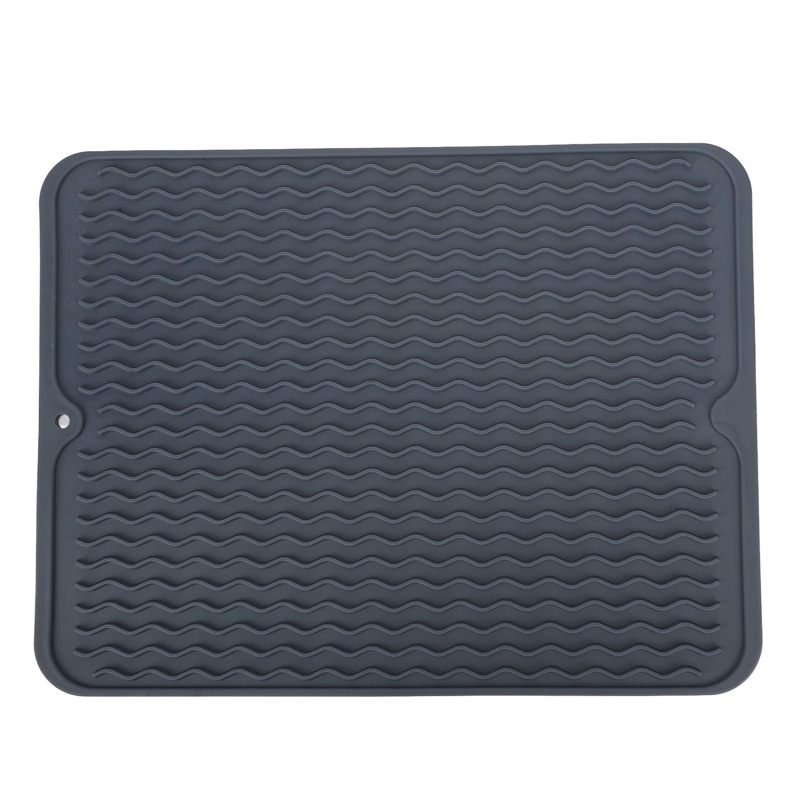 Dish Drying Mat Soft Flexible Rubber Heat Resistant Nonslip BPA Free Eco Friendly Wide Application Dish Drying PadBlue