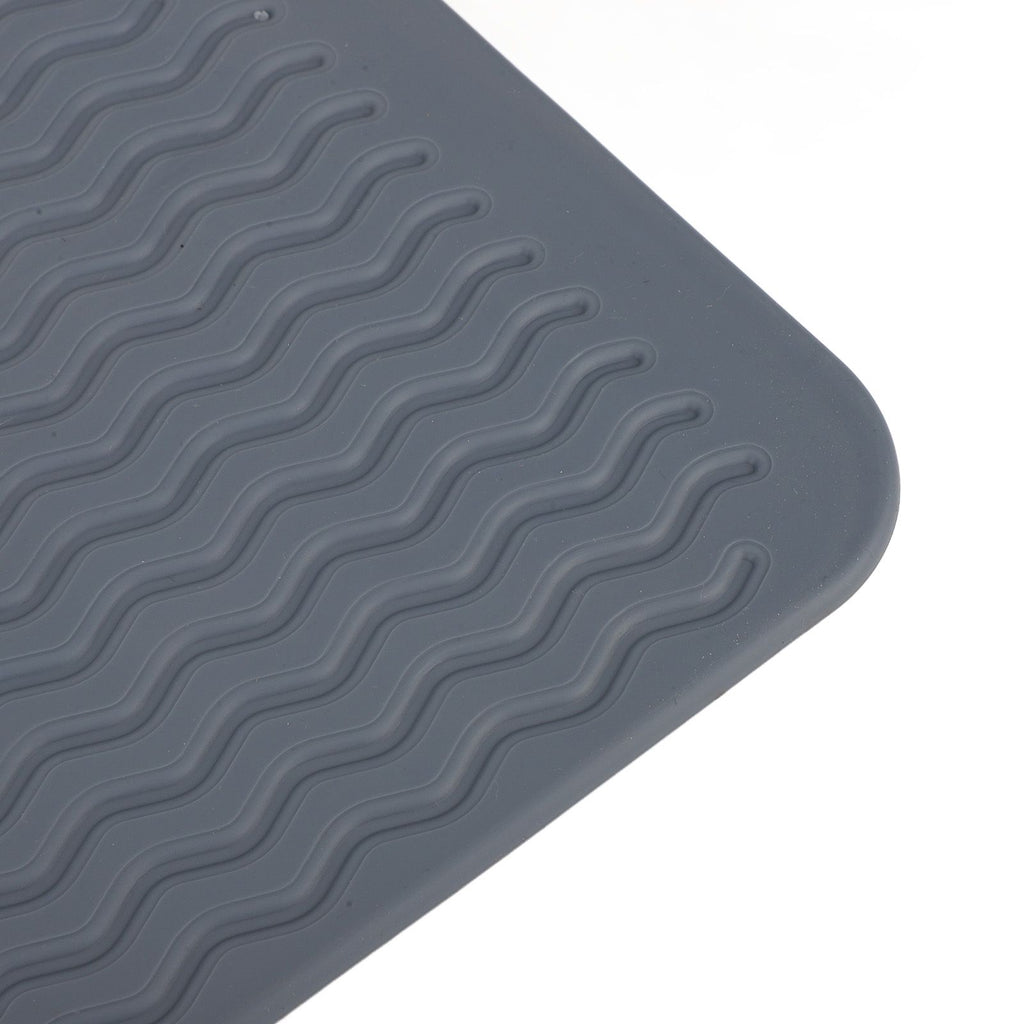Dish Drying Mat Soft Flexible Rubber Heat Resistant Nonslip BPA Free Eco Friendly Wide Application Dish Drying PadBlue