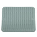 Dish Drying Mat Soft Flexible Rubber Heat Resistant Nonslip BPA Free Eco Friendly Wide Application Dish Drying PadGreen