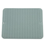 Dish Drying Mat Soft Flexible Rubber Heat Resistant Nonslip BPA Free Eco Friendly Wide Application Dish Drying PadGreen