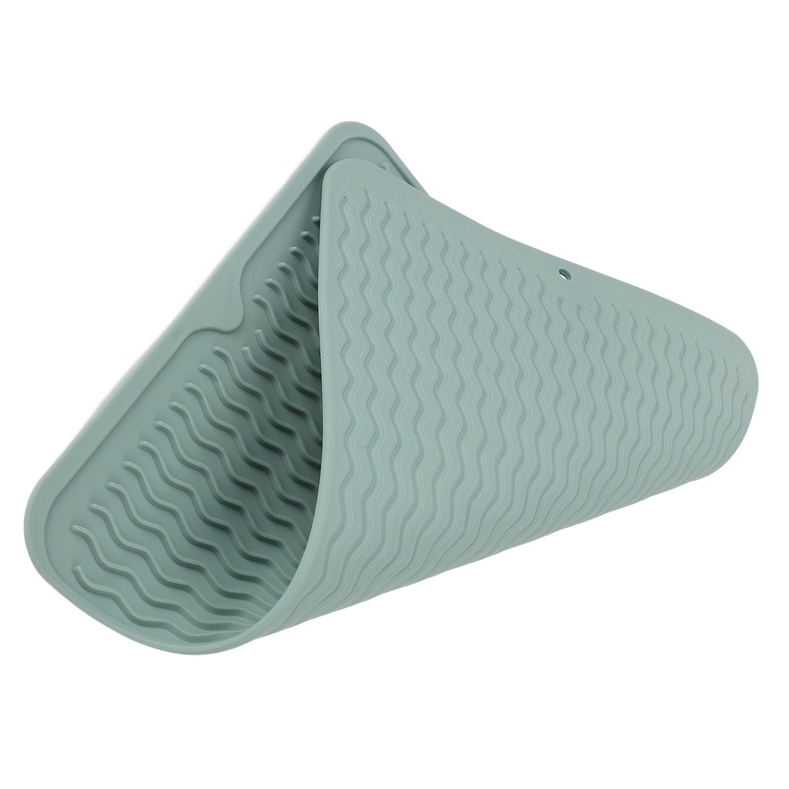 Dish Drying Mat Soft Flexible Rubber Heat Resistant Nonslip BPA Free Eco Friendly Wide Application Dish Drying PadGreen