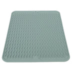 Dish Drying Mat Soft Flexible Rubber Heat Resistant Nonslip BPA Free Eco Friendly Wide Application Dish Drying PadGreen