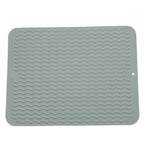 Dish Drying Mat Soft Flexible Rubber Heat Resistant Nonslip BPA Free Eco Friendly Wide Application Dish Drying PadGreen